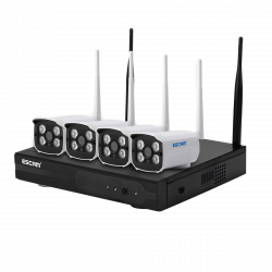 Комплект видеонаблюдения ESCAM WNK403 4CH 720P Wireless NVR KITS EU 