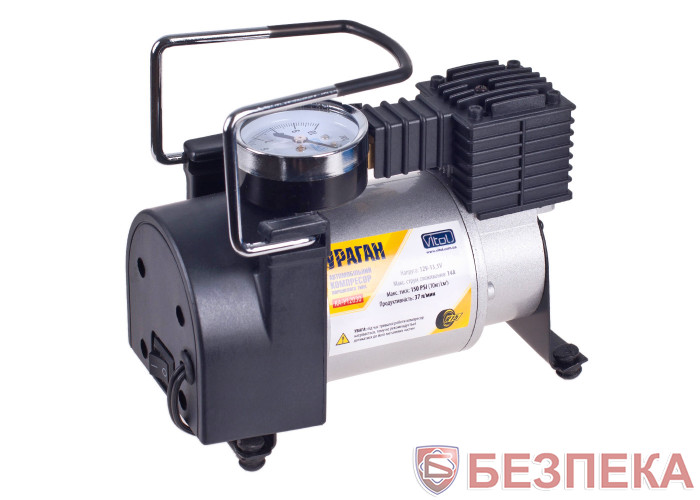 Компресор Ураган КА-У12030 150psi/14Amp/37л/прикур.+перехідник