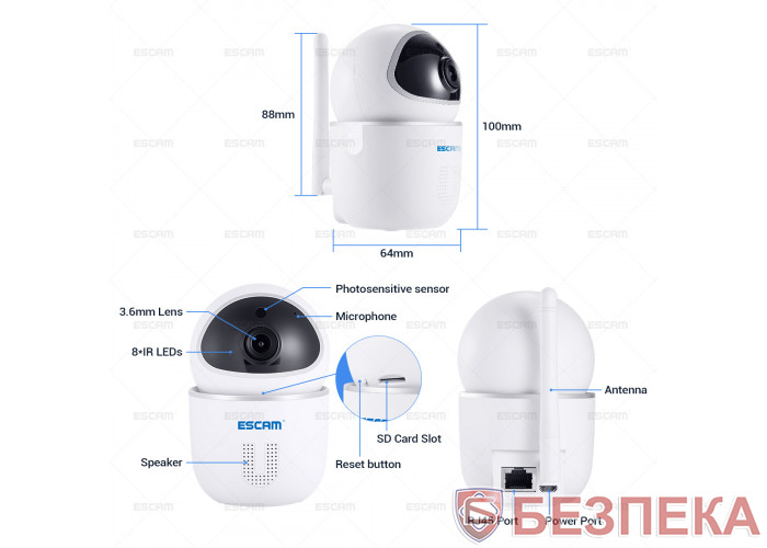 WiFi IP камера Escam QF 903 (3МП)