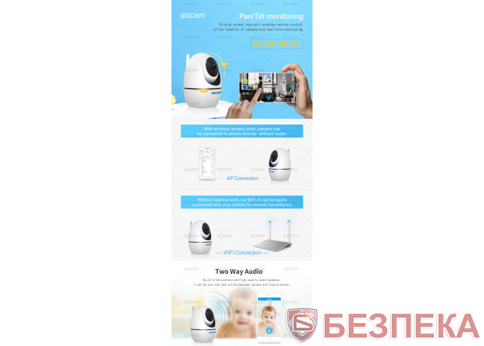 WiFi IP камера ESCAM PVR008