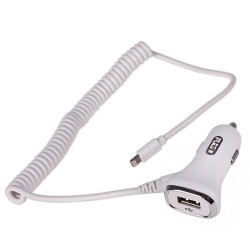 Автомобильное зарядное устройство PULSO C-2407W 1USB + iphone (12 / 24V - 5V 2,4A)