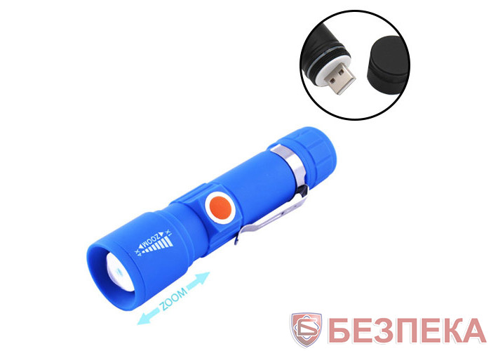Ліхтар Police 416-XPE, ЗУ USB, вбудований акумулятор, zoom