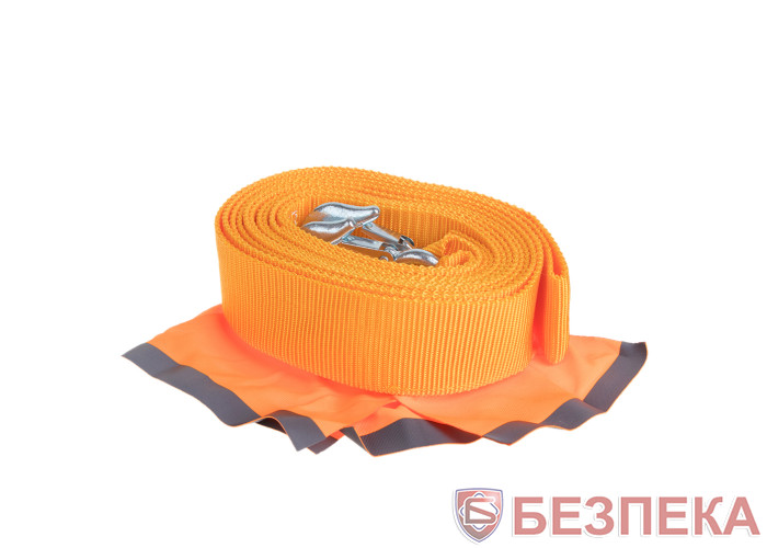 Трос буксир ТР-250-6-3   6т лента 60мм х 5м  оранж/2крюка/флажки/сумка