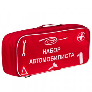 Сумка тех. допомоги "Набір автомобіліста" (червона) 46х20х14см