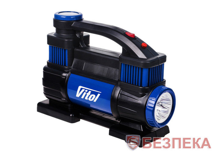 Компресор ViTOL К-70 150psi/25Amp/90л/2 циліндра/шланг 1,0+5,0м/клеми