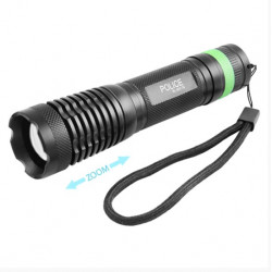 Ліхтар діодний Police 1837-T6, 1x18650/3xAAA, ЗУ 220V/12V, zoom, BOX