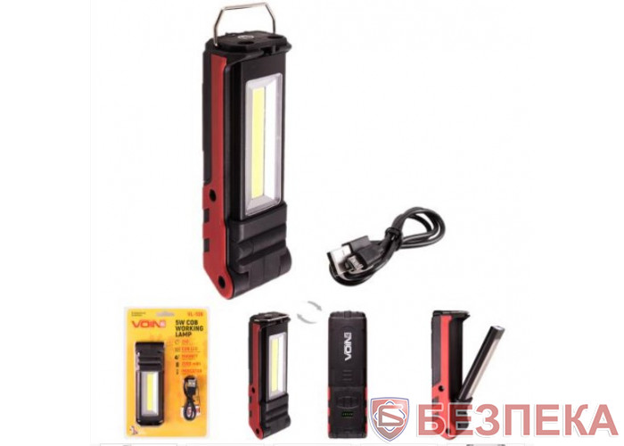 Переносна лампа "VOIN" VL-106, 5W-COB+2 х 3W XPE/Power Bank 2000mAh/магніт/інд. заряда