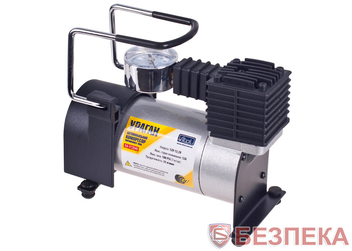 Компрессор автомобильный "Ураган" КА-У12040 100psi/12Amp/35л/прикур.+переходник