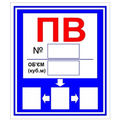 Знак ПВ Пожежна водойма 280х360